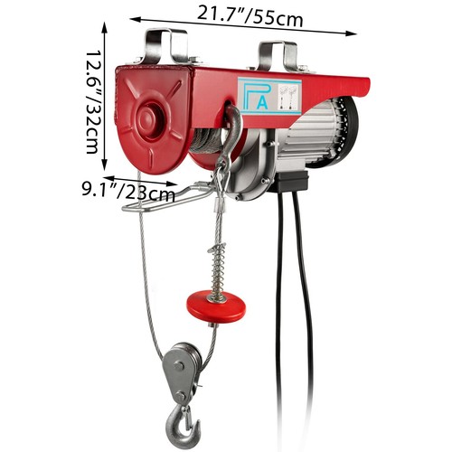 2200 lbs 1000 kg Electric Hoist Crane New Portable Lifter Overhead Garage Winch - Picture 6 of 6