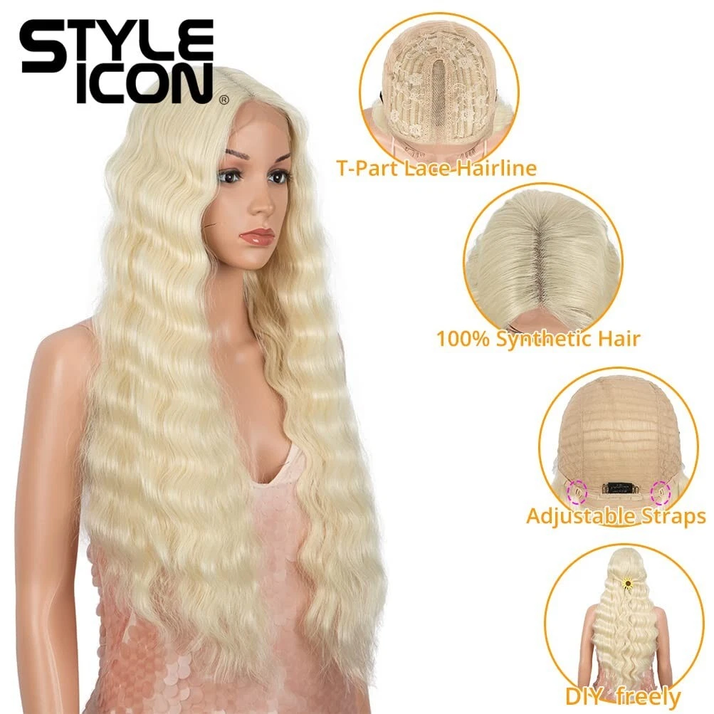Synthetic lace top front wigs 613
