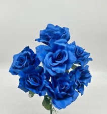 42 Artificial Faux Fake Open Roses Bush Bouquet Bush Wedding Party Home Silk