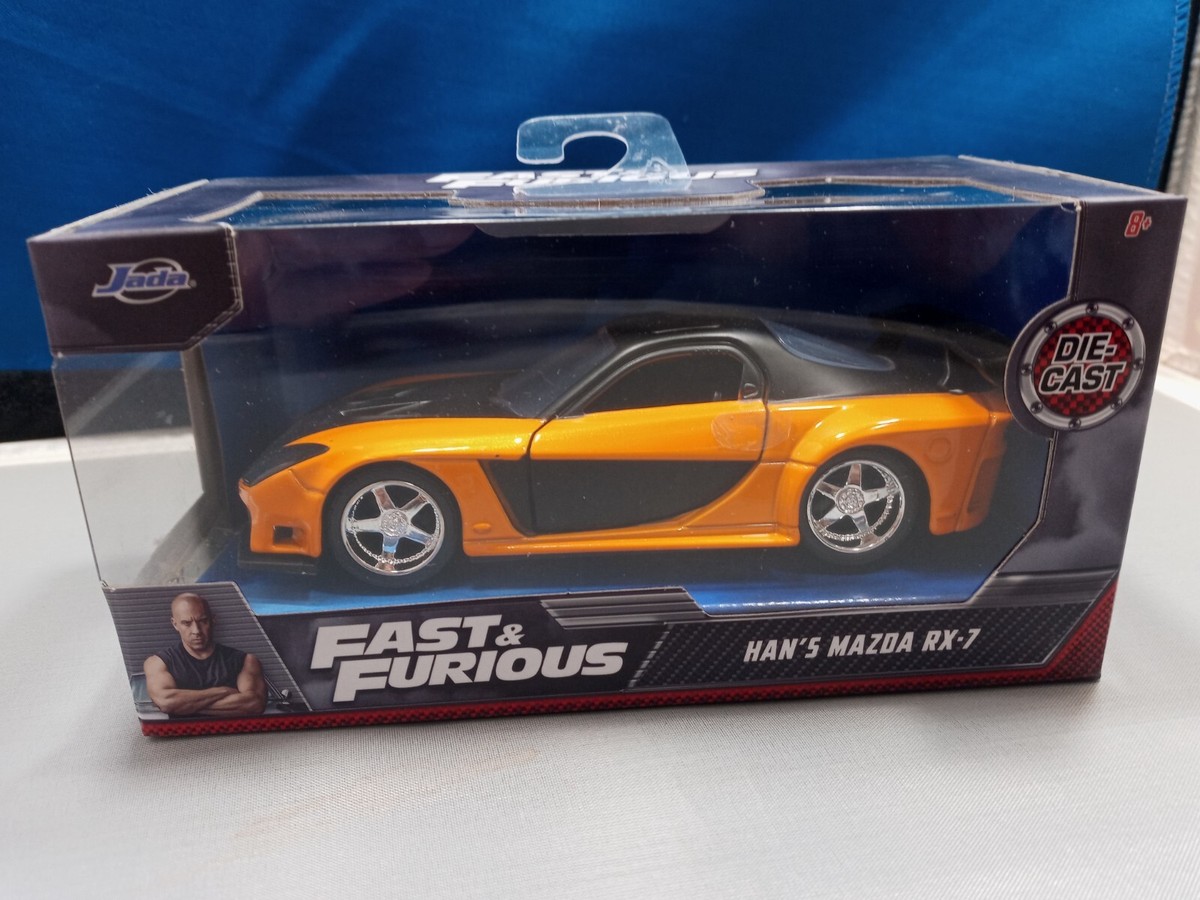 2022 Fast Furious Han's Mazda RX-7 Collector Car Orange Diecast