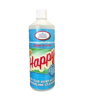 Happy Hot Tubs Spa Pulitore Superfici Vasca 1Ltr RIMUOVI OLIO E FECCIA LINEA Waterline