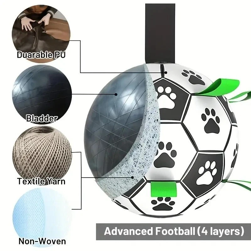 Pelota interactiva para perros Juguetes Pelota de fútbol para perros Juguete Pelota de rebote para perro Pelota de salto Foto 3 de 4