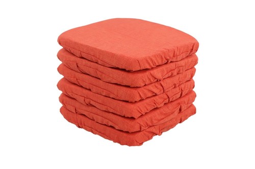 6er Set Stuhlkissen Stuhlbezug gepolstert VestoMolla Loneta elastisch strapazierfähig - Bild 6 von 36