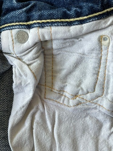 Jeans de mezclilla vintage Levi’s Big E con ribete para niños talla 18x18 PUNTADA ÚNICA - Imagen 14 de 24