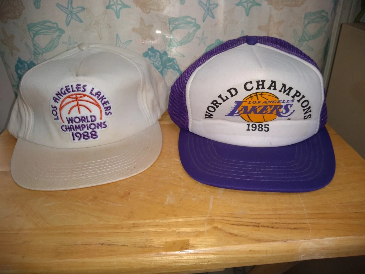 Vintage Los Angeles Lakers Champions Snapback Hats 1985 & 1988