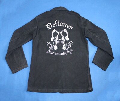ジャケット・アウター deftones Deftones DFTNS West Coast Satin Bomber Jacket SM Official Chino