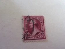 Sc#219d Washington 2c Stamp Used Cond.-Hand Cancel-Prior H-No Gum-1890 CV $7 #3