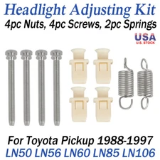 Headlamp Headlight Adjust Screws Nuts For Toyota Pickup LN50 LN60 LN65 1988-1997