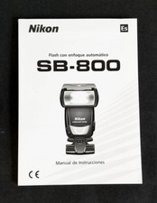 Nikon SB-800 Flash Instruction Manual In Spanish 125pp.