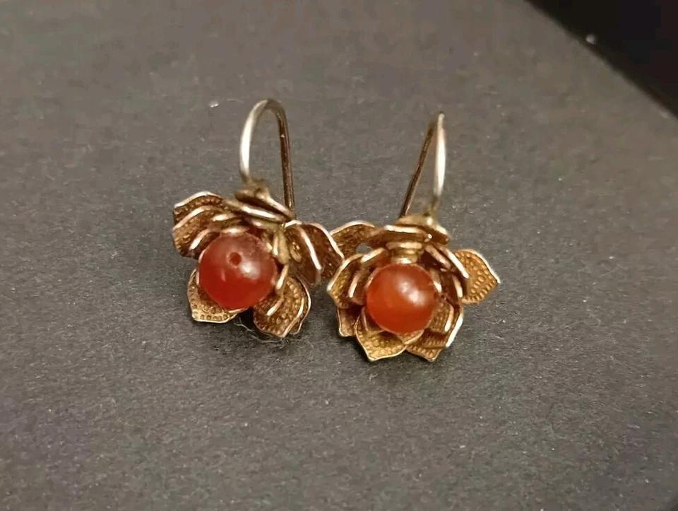 Orecchini Vintage Argento 925 E Rame - Immagine 3 di 3