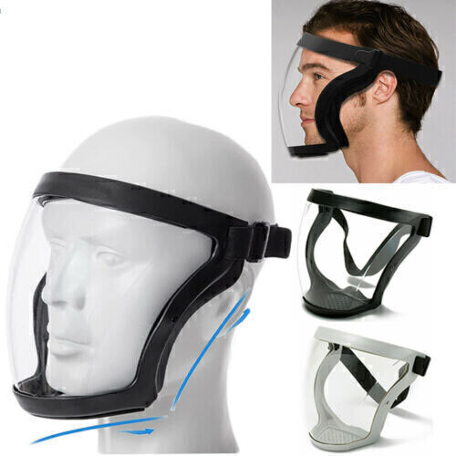 Full Face Clear Mask Anti-fog Reusable Super Protective Transparent Safety Cover