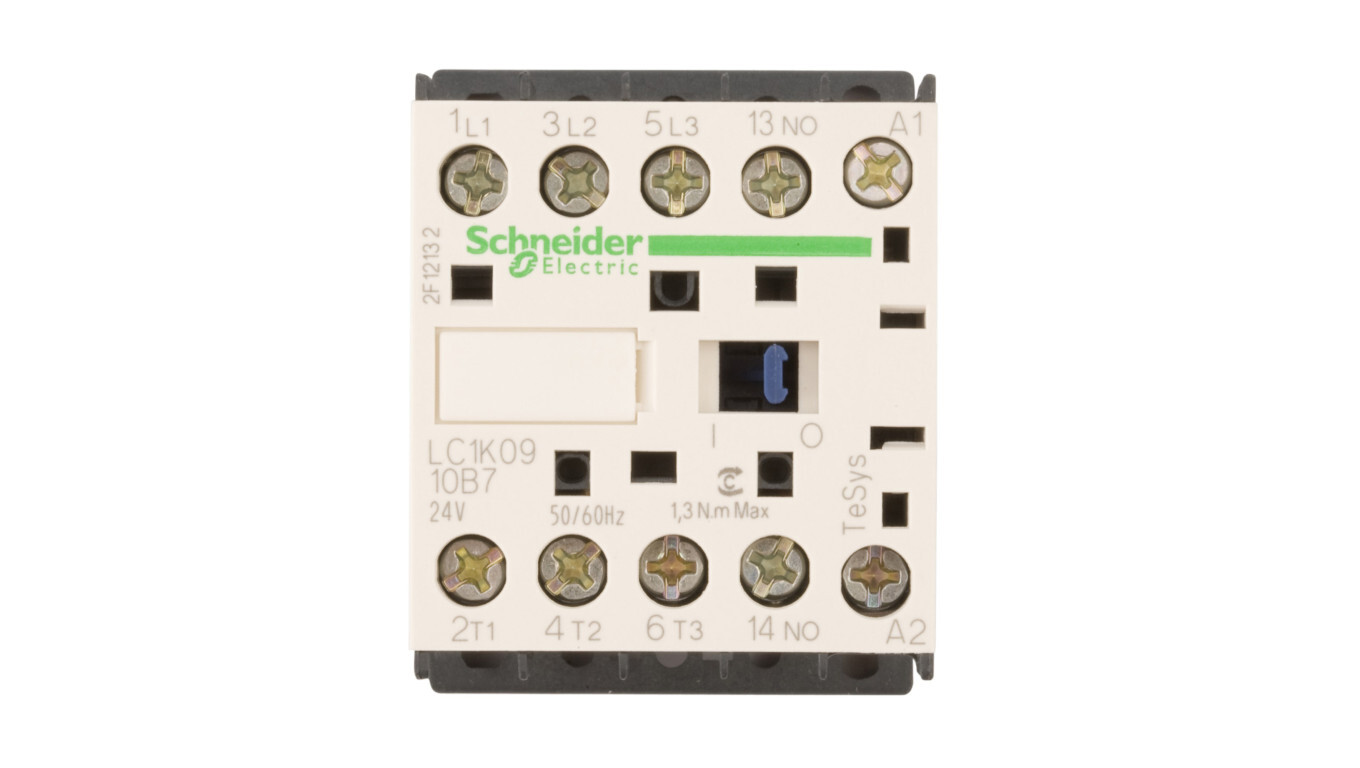 Power Contactor 9A 3P 24V AC 1NO 0R LC1K0910B7 /T2UK