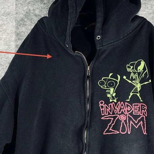 RARE 2000’s INVADER ZIM Mighty Fine Nickelodeon Doom Hoodie Size XL Hot Topic - Picture 19 of 23