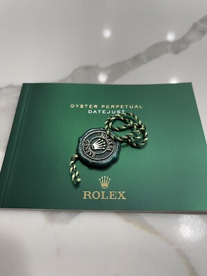 Authentic Rolex Datejust New Style Booklet Manual English + Green