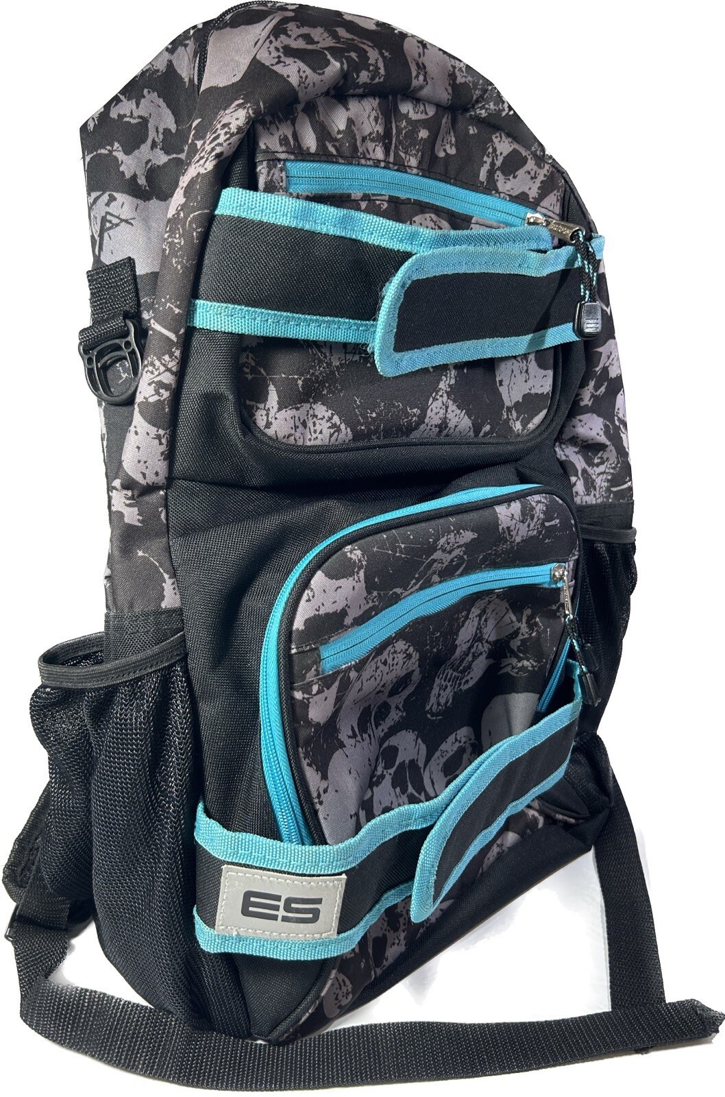 ES EastSport Black Skull Backpack Adjustable Shou… - image 5