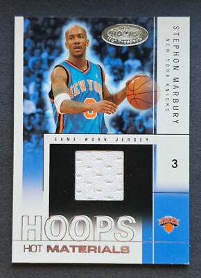 Stephon Marbury 444/500 Game Worn Jersey Swatch Hoops Materials Hot Prospects