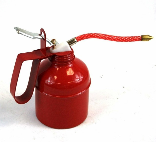 500CC 500ml Red Squirt Oil Can Bottle w/ Flexible Spout Nozzle Pump