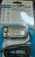 Backlight Digital Tach Maintenance Hour Meter LCD Self Powered Tachometer 
