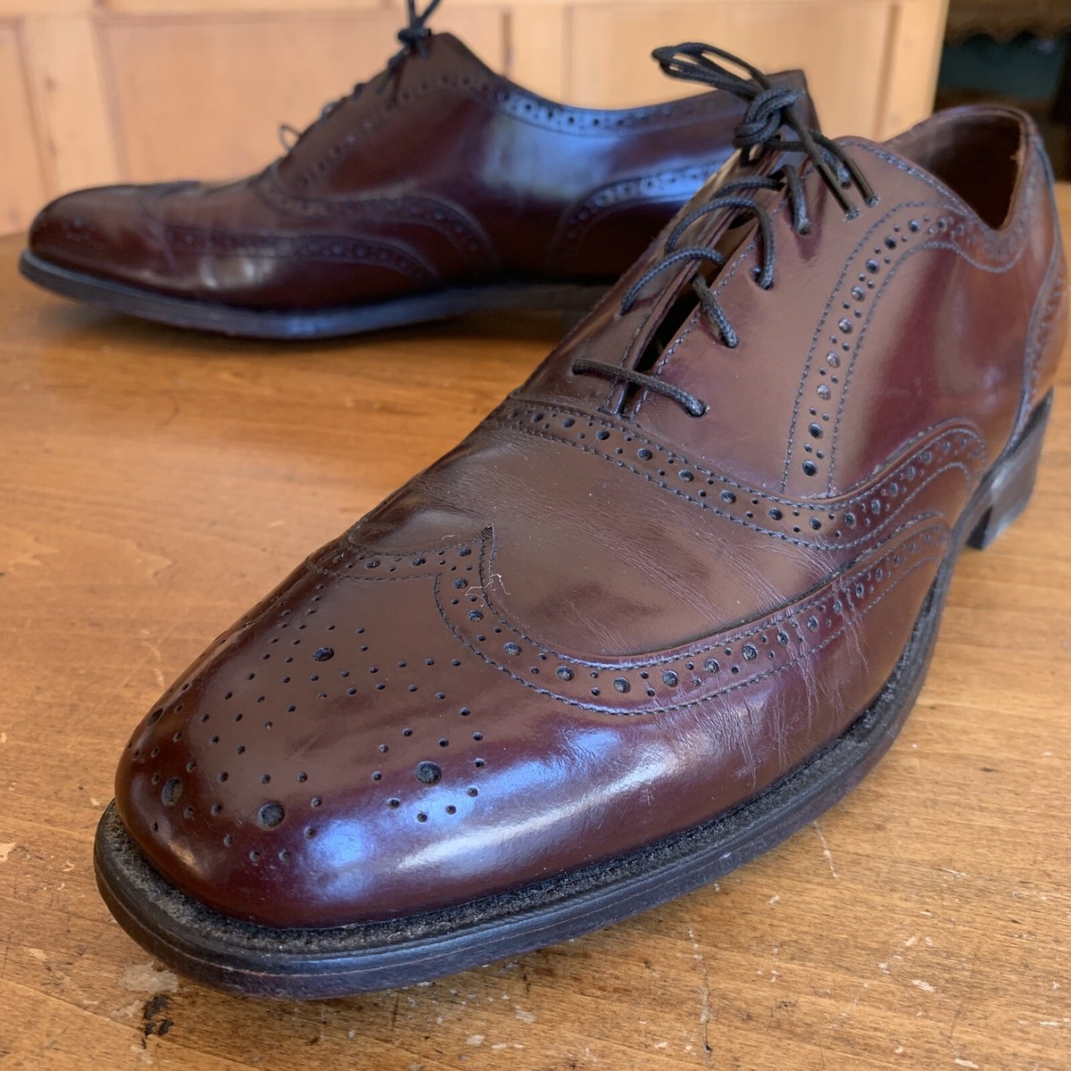 Bostonian Burgundy Wingtip Oxford USA Men 12 C/A | eBay display picture 3
