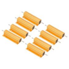 8PCS 100W 4 Ohm Aluminum Shell Resistor Housing Resistor Golden