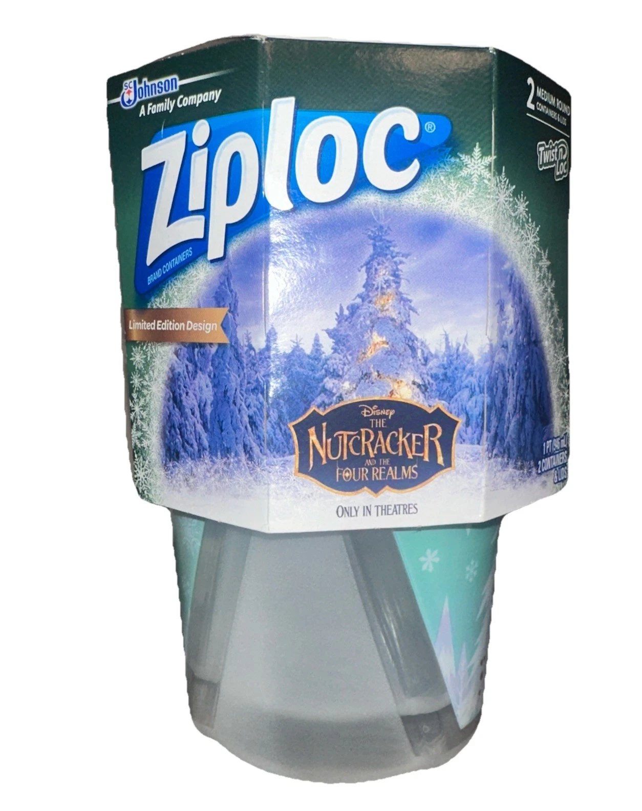 Ziploc Limited Edition Nutcracker Medium Round Twist Loc Containers 2ct 2018 New
Opens in a new wind