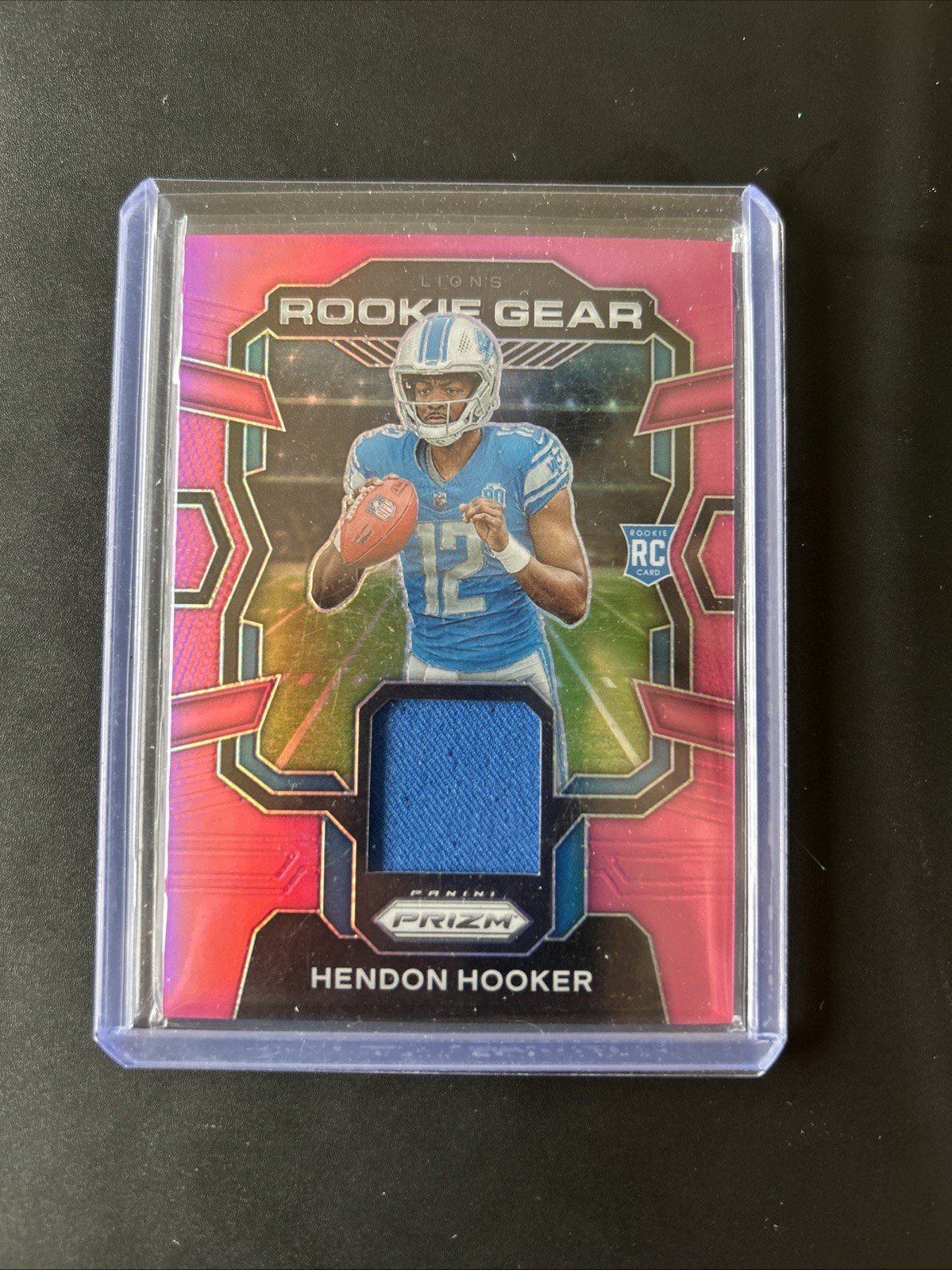 2023 Panini Prizm - Rookie Gear Hendon Hooker #RG-HH Pink Prizm (MEM, RC)