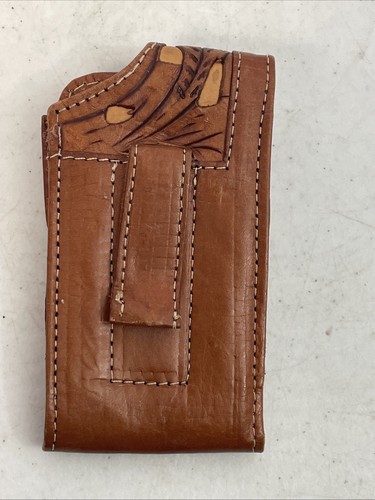 Amerikanisches Leder Handy Holster Etui braun gut für Multitools Zigarren Telefon - Bild 3 von 7
