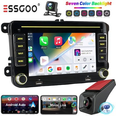 DVR+ KAM Autoradio Android 15 Navi Für VW GOLF 5 6 Passat Polo EOS Touran Tiguan