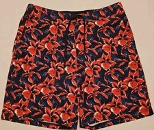 FAIR HARBOR Men  s The Anchor Swim Trunk Lined Shorts Red Deco Medium 6" NWOT