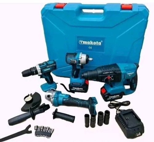KIT 4 IN 1 MAKOTA TASSELLATORE TRAPANO IMPULSI AVVITATORE SMERIGLIATRICE 68V - Foto 2 di 3