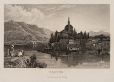 Yanina. Vista sobre el lado del lago de la ciudad y la mezquita, Sst. Desconocido (siglo XIX)