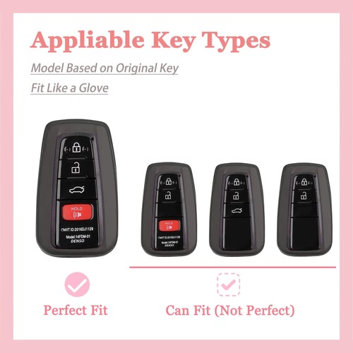 per Toyota Key Fob Cover - Custodia TPU morbida protezione chiave adatta per 2018-2024 RAV4... - Foto 2 di 6