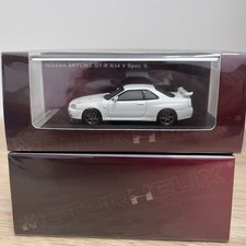 MotorHelix 1:64 Nissan Skyline GT-R R34 V Spec II White Pearl Limited 1 of 599