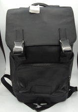 COACH Truck Black Leather Drawstring Buckle XL Backpack Bag C2710 Genuine New