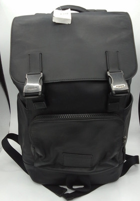 Coach Truck Schwarz Leder Kordelzug Schnalle XL Rucksack Tasche C2710 Original Neu