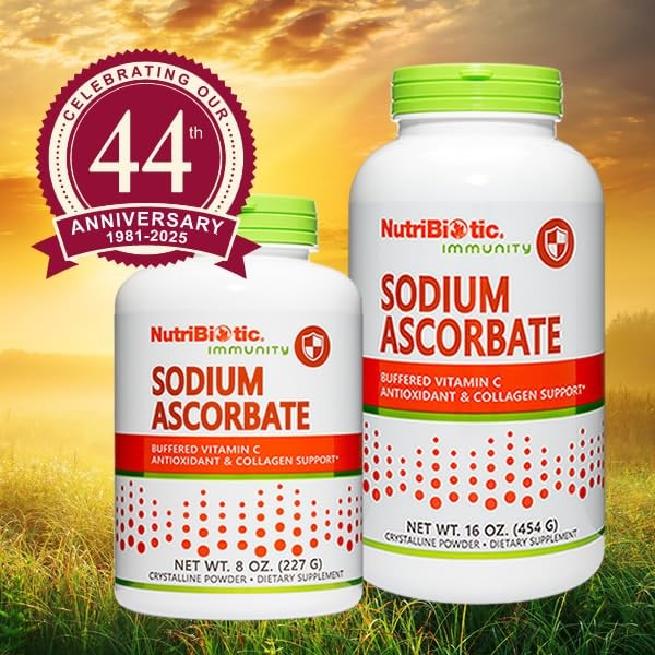 NutriBiotic - Sodium Ascorbate Buffered Vitamin C Powder, 16 Oz | Vegan, Non-...