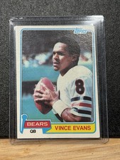 1981 TOPPS VINCE EVANS ROOKIE #11 BEARS SHARPE CARD. rookie card picture