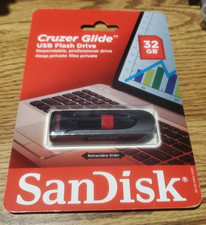 NEW SanDisk USB 2.0/3.0 Flash Drive Cruzer Glide 32 GB