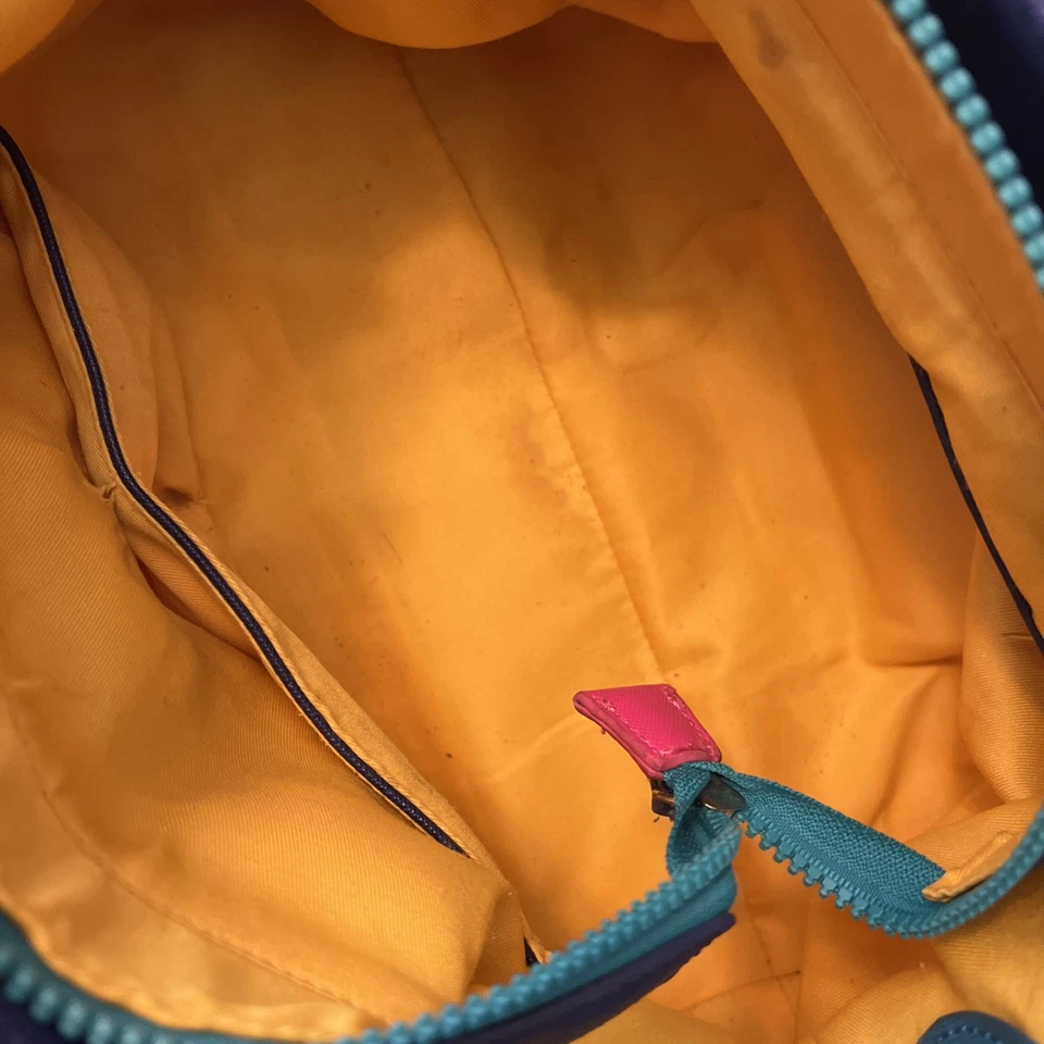 Bolso de Hombro Grande Cirque Du Soleil Vibrante Estampado de Algodón Bolso con Cremallera Dije 17x7x9 Foto 4 de 4