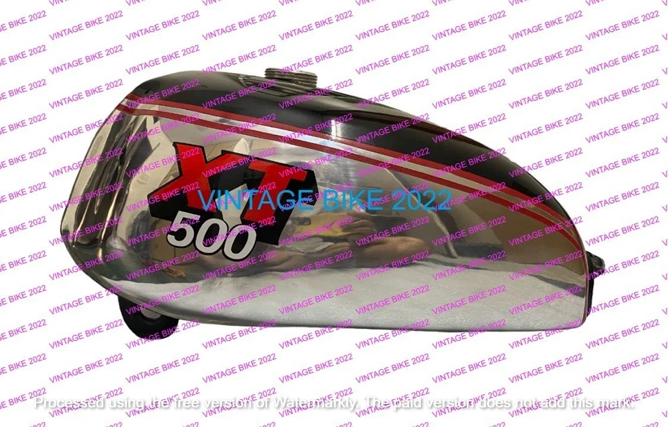 Tanque de gasolina Yamaha XT TT 500 negro aluminio 1980 + grifo/apto para Foto 4 de 4