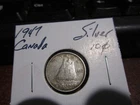 Canada 1947 -  10 Cent Dime Canadian Coin - 80% Silver - ASW 0.06 Oz