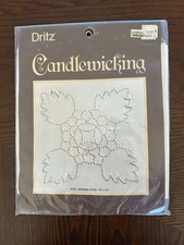 Vintage Dritz Candlewicking Needlework Kit 9005 INDIANA ROSE 12" x 12"