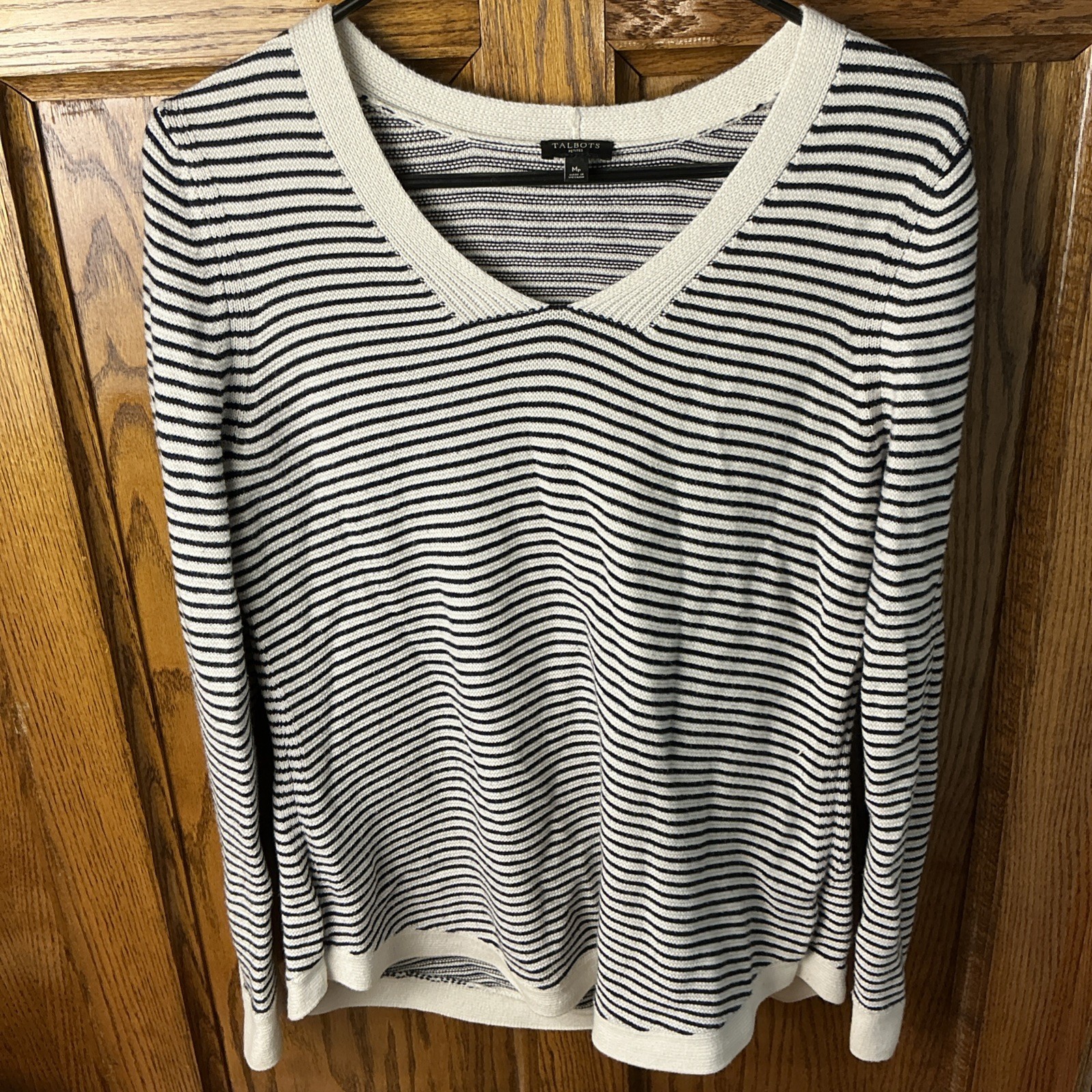 Talbots Pullover Striped Sweater Medium Petite - image 4