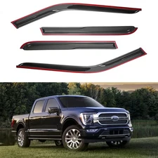 In-Channel Window Vent Visors Rain Guards For 2015-2022 Ford F150 Crew Cab US
