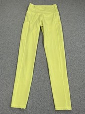 Aerie Chill Play Move High Waisted Athletic Leggings Size S Neon Yellow