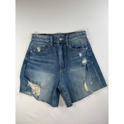 NEW Joe's Jeans Vintage Easy Short Distressed Denim Cut Off Blue Womens 24