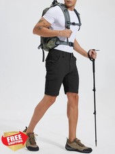 Mens Hiking Pants Convertible Quick Dry Zip Off Cargo Outdoor Travel