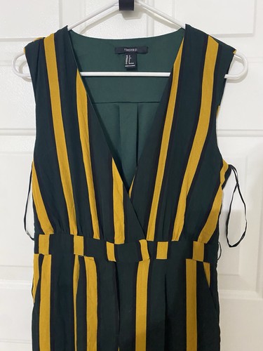 Express Jumpsuit Damen Größe S ärmellos V-Ausschnitt gestreift - Bild 3 von 4