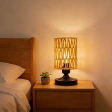 Rattan Lampen kabellos wiederaufladbar für Terrasse Wohnzimmer Schlafzimmer I2Z66983