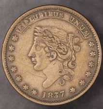 1837 Pre Civil War U.S. Hard Times Token - CC-126